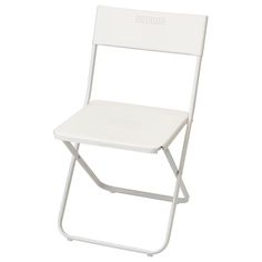 a white folding chair on a white background