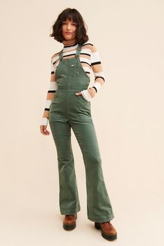 Factory Flare Overalls | Nuuly Rent Dungarees Outfit, Flare Overalls, Cord Overalls, Modern Farmer, Denim Collection, Outfit Inspo Fall, Trucker Jacket, Heritage Brands, 70s Fashion