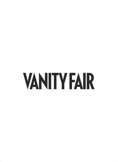 the word vanity fair written in black on a white background