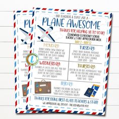 Travel Theme Teacher Appreciation Week Itinerary Plane to See You're The Best in the World Theme Schedule Events Printable EDITABLE TEMPLATE #PrintableItinerary #PlaneToSee #TeacherAppreciation #EmployeeStaffEvent #CalendarSchedule #AppreciationWeek #tawi #EditableTemplate #SchoolPtoPta #NurseAppreciation https://tidylady.net Teacher Appreciation Around The World Theme, Teacher Appreciation Week Around The World Theme, Around The World Teacher Appreciation Week, School Theme, School Themes For The Year, Teacher Appreciation Week Themes