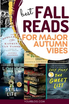 book covers in a collage with text overlay that says "best fall reads for major autumn vibes" Books To Read This Fall 2024, Fall Book List, Novel Suggestions, Fall Books To Read, September Books, Autumn Reads, Fall Reads, Reading Cozy, Books For Fall