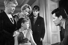 The Children's Hour 1961 L-R  Fay Bainter, Karen Balkin, Shirley MacLaine, Audrey Hepburn and James Garner Black White Costume, Mrs Miniver, Robert Fischer, New Beverly Cinema, Herbert Marshall, Terence Stamp, Merle Oberon, William Wyler, James Garner