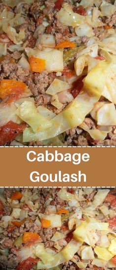 cabbage goulash with ground beef and carrots