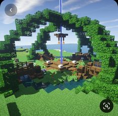 Chalet Minecraft, Minecraft Garden Ideas, Garden Minecraft, Villa Minecraft, Minecraft Garden, Minecraft Lego, Minecraft World