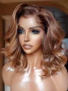 hair color: Hair color like the picture</BR>
hair length: 14 Inches</BR>
hair density: 200%</BR> Side Part Wavy Bob, Induction Photoshoot, Shoulder Length Side Part, Braids 2024, Styling Wigs, Graduation Hairstyle, Wigs Ideas, Weave Ideas, Frontal Lace Wig