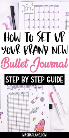 New Bullet Journal, Bullet Journal Setup, Bullet Journal Set Up, Bullet Journal Ideas Templates