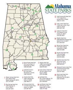 a map with the names and locations of many parks in atlanta, including lakewood park