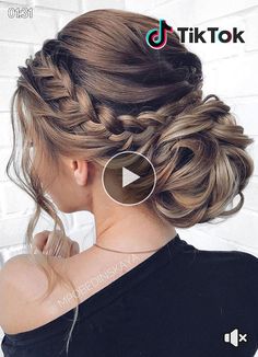 ✓ medium length braid wedding updo hairstyles..! Wedding Updos, Mother Of The Bride Hair, Homecoming Hairstyles Updos, Peinados Recogidos, Braided Hairstyles For Wedding, Chic Hairstyles, Wedding Hairstyles Updo