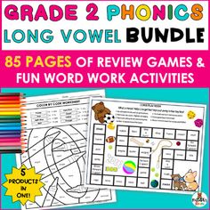 the 3rd grade worksheet bundle includes activities for reading, writing and using word work