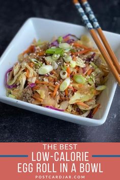 The Best Low Calorie Egg Roll in a Bowl Egg Roll In A Bowl, Developing Healthy Habits, Exercise Program, Easy Lunch Recipes, Coleslaw Mix, Egg Roll, Bowl Recipe, Egg Rolls