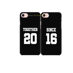 two black iphone cases with white numbers on them, one has the same number as the other