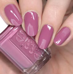 Essie Mauve Nail Polish, Mauve Nail Polish, Sheer Nails, Mauve Nails, Gel Nail Polish Colors, Pretty Nail Polish, Pink Nail Polish, Popular Nails, Essie Nail