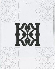 a black and white drawing with the word big rw in it's center