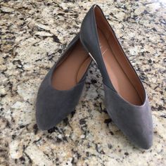 Sava Suede Flats In Hard To Find Color Dark Grey. New Never Worn. Lea Is A Streamlined Ballerina Flat Embellished With Rich Mixed Leathers And An Almond Toe Shape. Slip Resistant Rubber Outsole 1/4" Heel Height Supportive Molded Eva Midsole Leather Upper Cushioned Footbed Leather Upper Lining Leather Lined Footbed Gray Flats, Grey Flats, Suede Flats, Find Color, Dark Grey Color, Ballerina Flats, Flat Shoes Women, Loafer Flats, Dark Grey