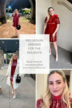 red sequin dresses for the holidays