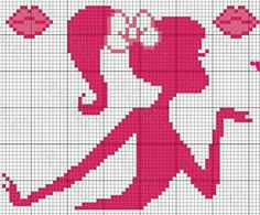 a cross stitch pattern with a woman holding an umbrella and the words, love is in the air