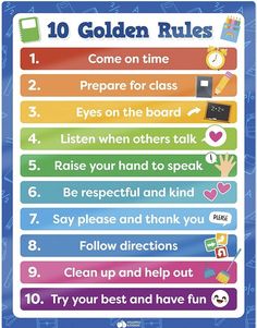 the ten golden rules for kids to use