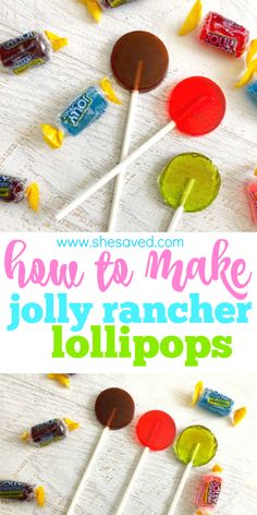 how to make jolly rancher lollipops on a stick with text overlay