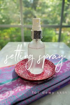 Easy & Natural DIY Makeup Setting Spray Recipe! Homemade Setting Spray, Toner Recipes, Diy Setting Spray, Diy Makeup Setting Spray, Diy Vitamin C Serum, Expensive Skin Care Products, Diy Makeup Recipe, Roman Chamomile Essential Oil, Makeup Recipes