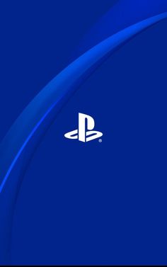 the playstation logo on a blue background