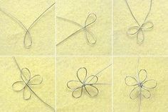 the instructions to make a wire flower