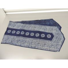 Blue and White Batik Table Runner Size: 13.5”W x 60”L Batik Table Runner Pattern, Navy Blue Table Runner, Batik Table Runners, Japanese Table, Blue Table Runner, Purple Table, Table Runner Size, Traditional Blue Batik Print Fabric, Grey Table