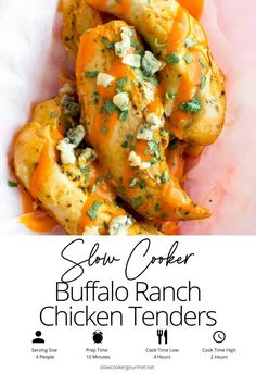 the recipe for slow cooker buffalo ranch chicken tenders