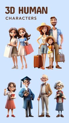 Cartoon Family, Human Character, Elements Design, Family Cartoon, 3d Characters, Set Design