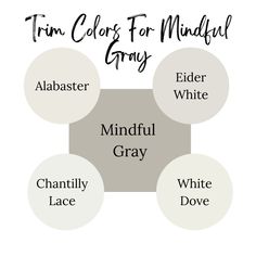 the different colors for mindful gray