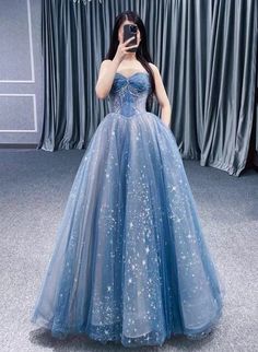 Blue Straps Beaded Tulle A-line Long Party Dress, Blue Fashionable Pro – BeautyDressy Prom Dresses Lace Sleeves, Party Dress Blue, Floral Prom Dress, Long Party Dress, Floral Prom Dresses, Color Rush, Blue Party Dress, Floor Length Prom Dresses, Lace Party Dresses