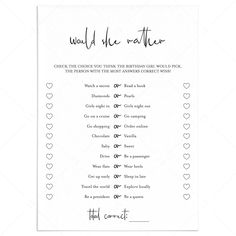 a wedding checklist with hearts and the words, will you be my mother?