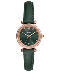 in stock Green Leather Watches With Subdials, Green Leather Chronograph Watch, Green Leather Analog Watch, Green Watches With Leather Strap And Round Dial, Green Watch With Leather Strap For Formal Occasions, Green Leather Strap Watch For Formal Occasions, Elegant Green Leather Watch, Formal Green Watch With Leather Strap, Fossil Leather Watch