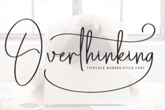 the logo for overthiking typeface modern style font