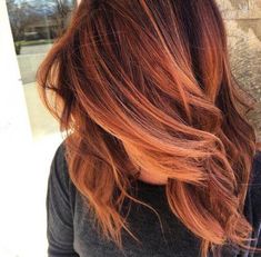 Auburn Ombre, Dark Red Hair Color, Rambut Brunette, Copper Balayage, Dark Red Hair, Ombré Hair