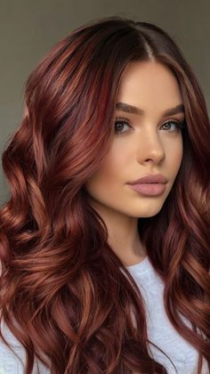 fall hair colors 2024 copper Plum Copper Hair, Mahogany Curls, Hair Color Fall, Trendy Fall Hair Color, Classic Haircut, Copper Blonde, Brown Curls, Blonde With Dark Roots, Hair Color Options