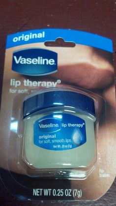 Lip Therapy. 0.25 oz container. Work Outside, Sick Of It, Vaseline Lip Therapy, Lip Oils, Lip Therapy, Vaseline Lip, Men's Chaps, Smooth Lips