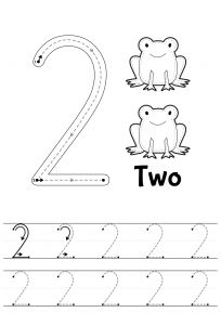 the number two worksheet for children to practice their handwriting and writing skills, including numbers