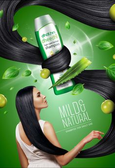 Hair Oil Advertisement, Shampoo Advertising, Hair Poster Design, Hair Advertising, Hair Poster, Shampoo Design, Ads Creative Advertising Ideas, 광고 디자인, Shampoo Hair