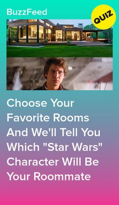 a poster with the words, choose your favorite rooms and we'll tell you which star wars character will be your roommate