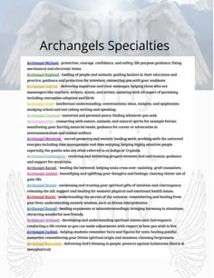 Are you confused which Archangel to call upon? Did you ever wonder what each Archangel does? This wonderful PDF of the specialties of some of my favorite Archangels can help guide you. All Archangels, Archangel Raphael Healing, Angel Spirit, Archangel Prayers, Healing Spirituality, Spiritual Knowledge, Angel Prayers, Energy Healing Spirituality