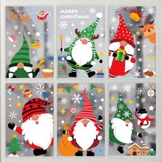 47261078225195 Christmas Wall Stickers, Christmas Window Stickers, Santa Claus Decorations, Diy Wall Decals, Snow Flakes Diy, Snowman Gifts, Glass Decals, Corner Wall, Merry Christmas Decoration