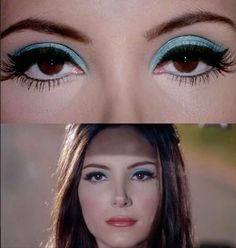 2000 Makeup Trends, Makeup Y2k, Blue Eyeshadow Makeup, The Love Witch, 60s Makeup, Blue Eyeshadow Looks, Y2k Makeup, Witch Core, Inspo Makeup