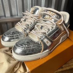 Louis Vuitton Trainer Sneakers , Worn Once . 100% Authentic. Us 10.5/ 11 . Louis Vuitton Trainers, Trainer Sneakers, Louis Vuitton Shoes, Mens Shoes Sneakers, Shoes Sneakers, Men's Shoes, Louis Vuitton, Sneakers