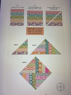 the instructions on how to make an origami quilt