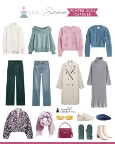 The new year is approaching fast, friends. Wouldn’t you like to have a game plan for your closet in 2024? Don't know your colors yet? We do virtual color analysis! Soft Summer Wardrobe Capsule, Cottagecore Wardrobe, Jeans Inspiration, Light Summer Color Palette