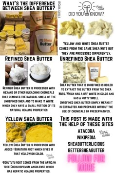 Unrefined Shea Butter Recipes, Shea Butter And Olive Oil For Hair, Shea Butter Hair Benefits, Best Butters For Skin, Tumeric Shea Butter Diy, Refined Shea Butter, Natural Hair Butter Recipe, Shea Butter Skin Benefits, Shea Butter Recipes Skincare