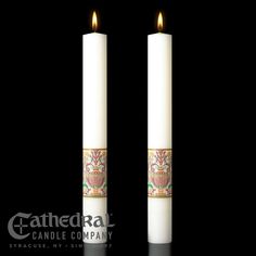 1.5" X 12" Complementing Altar Candle - Investiture™ -Coronation of Christ Candles Box, Sacred Heart Cathedral, Easter Vigil, Paschal Candle, 2 Candles, Candle Brand, Church Candles, Candle Altar, Pear Wood