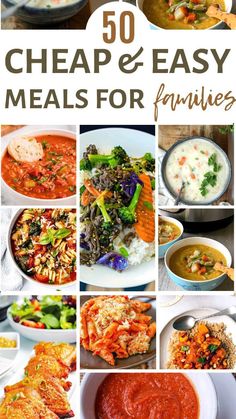 Low Budget Meals Families Dinners, Cheap Yummy Dinners, Chicken Meals Easy, Cheap Family Dinner Ideas, Really Cheap Meals, Budget Weekly Meal Plan, Wednesday Recipes, Thick Soups, Hamburger Dinner