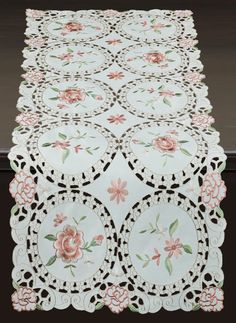 PRICES MAY VARY. 100% Polyester Fabric Spring Flower Table Runner, 15x33" rectangular,1 piece Ivory material with embroidery of roses, daisies, leaves, cut-works Matching pastel placemats, table runners, dresser scarf, topper, centerpiece, tablecloths available Add an elegant touch to your kitchen, dining room, wedding, tea party, holiday table decoration Perfect for Valentine, Mother’s Day, Easter,Wedding,Anniversary,Thanksgiving,Christmas & everyday This beautiful Embroidered Rose & Daisy cutw Spring Table Runners, Christmas Everyday, Easter Wedding, Dresser Scarf, Embroidered Rose, Flower Table, Floral Table Runner, Wedding Tea, Holiday Table Decorations