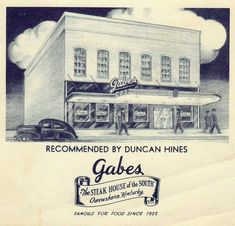 an old advertisement for the duke's steak house